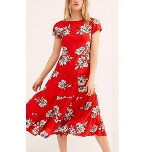 Free People Rita Tiered Midi Dress. XS